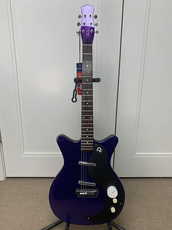 Danelectro Blackout '59 Electric Guitar - Purple Metal Flake - Brand New w/FREE GUITAR PEDAL