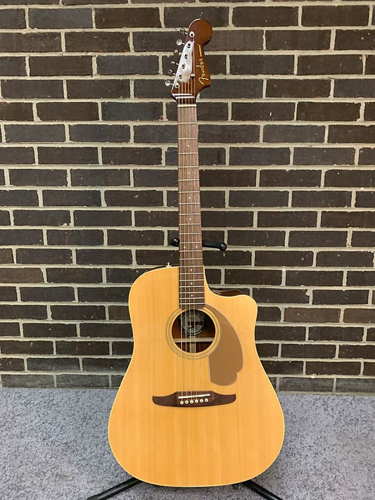 Fender California Traditional Series Redondo Player Acoustic Electric Guitar Natural