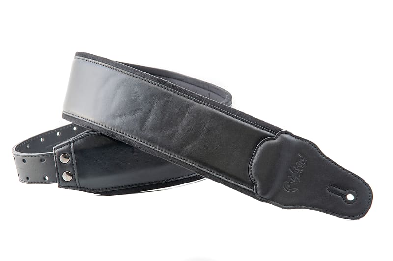 Right On Straps Go Bassman Smooth Black High Quality Bass Guitar Strap