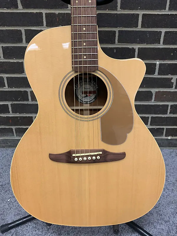 Fender California Traditional Series Newporter Player Acoustic Electric Guitar Natural