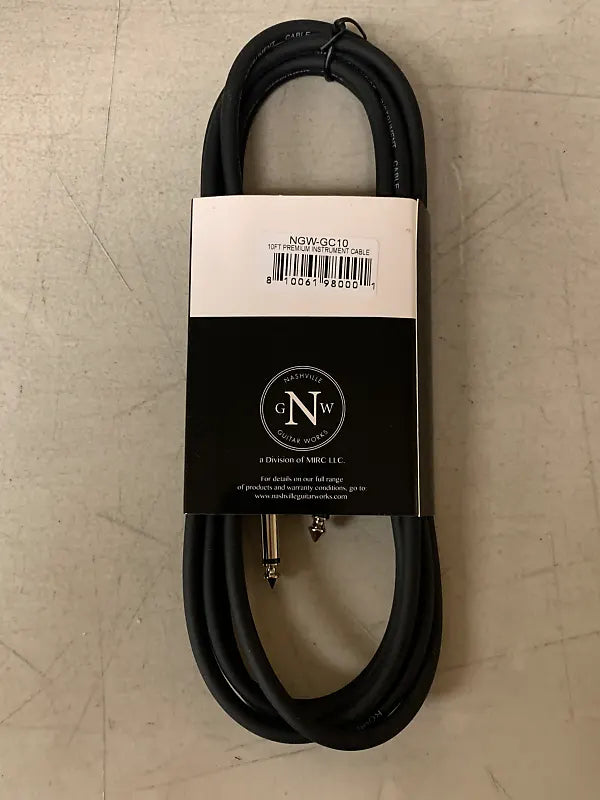 NEW Nashville Guitar Works GC10 10 Foot Instrument Cable